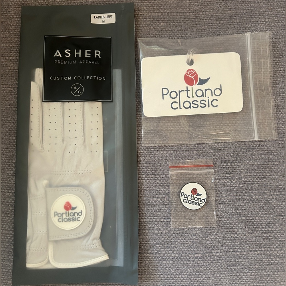 Asher Premium White Golf Glove Bundle